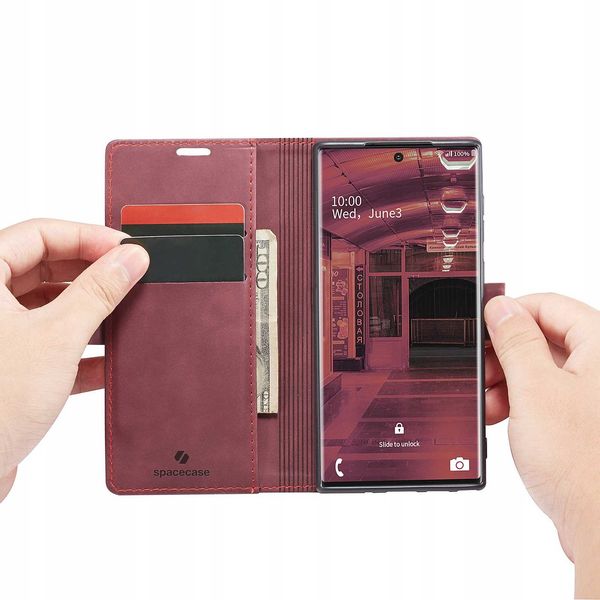 Spacecase Wallet Galaxy Note 20 Ultra Red zdjęcie 14