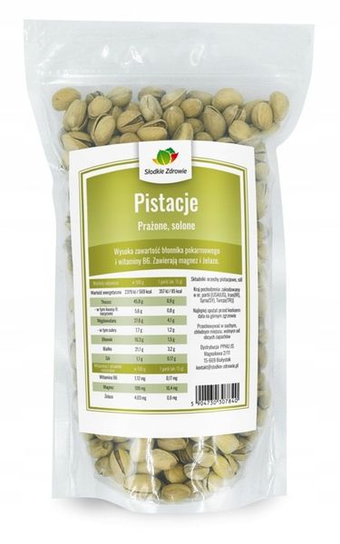 PISTACJE SOLONE 1kg PRAŻONE NATURALNE witamina B6 zdjęcie 3