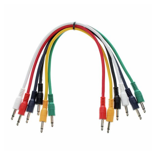 Kable do krosownicy Patch Set Eurorack mini Jack 3,5 mm mono 30 cm 6 szt. na Arena.pl