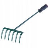 GRABKI GRABIE MAŁE OGRODOWE Z TRZONEM 60CM 6-ZĘBNE