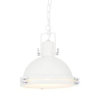 Industrialna LAMPA wisząca NAUTILIUS M 10265101 Kaspa metalowa OPRAWA okrągły ZWIS na łańcuchu biały
