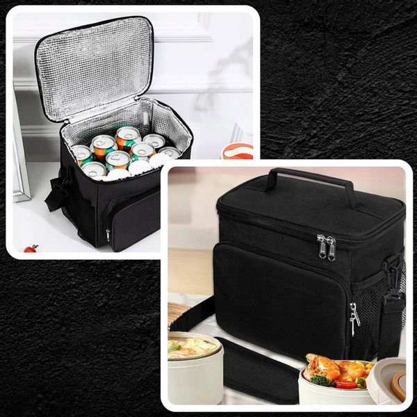 Termiczna LUNCH BOX Torba na napoje jedzenie Śniadanie podróżna duża zdjęcie 7