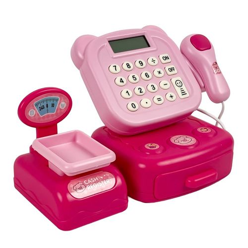 Interaktywna Kasa Fiskalna dla Dzieci Sklepowa Waga Skaner Koszyk Monety na Arena.pl