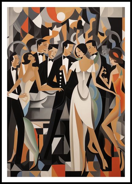 Plakat 68x98cm Bal w Art Deco zdjęcie 3