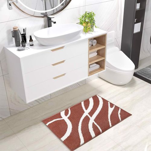 Dywanik Łazienkowy 50x80cm Mikrofibra Ceglasty na Arena.pl