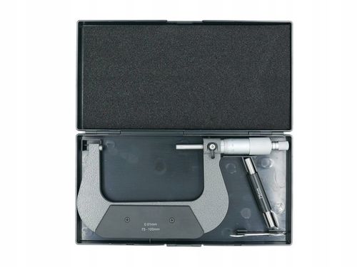 MIKROMETR ŚRUBA MIKROMETRYCZNA MIKROMIERZ ANALOGOWY ZEWNĘTRZNY 75-100 MM na Arena.pl