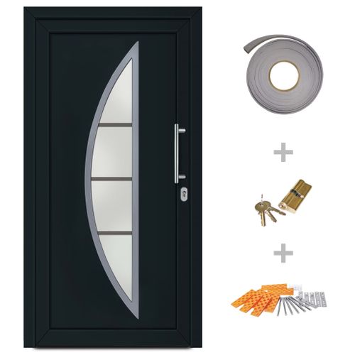 Drzwi wejściowe zewnętrzne, antracytowe, 98 x 208 cm na Arena.pl