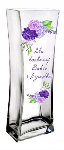 Elegancki wazon z nadrukiem dla babci i dziadka na Arena.pl