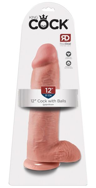 King Cock Dildo Penis z jądrami i przyssawką zdjęcie 1