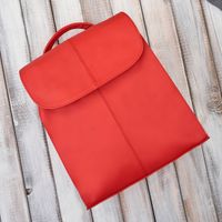 plecaczek damski skórzany czerwony mały plecak miejski abruzzo abr-42-rd