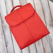 plecaczek damski skórzany czerwony mały plecak miejski abruzzo abr-42-rd