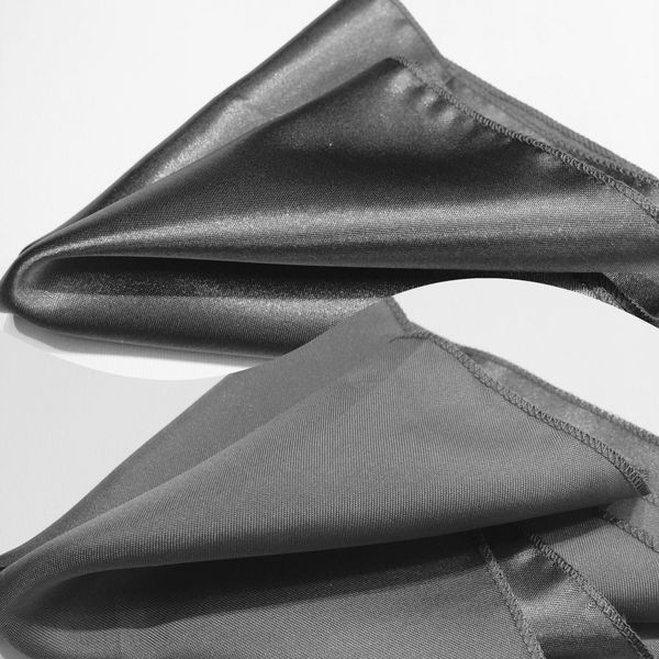 Poszetka satynowa szara, stalowa zdjęcie 1