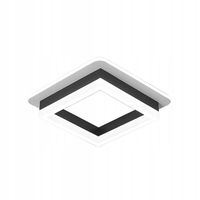 LAMPA SUFITOWA LED PLAFON CZARNA KWADRAT 24W 6500K