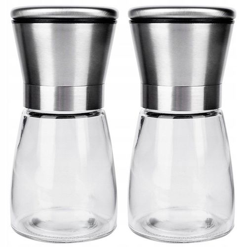 2x Młynki KUCHENNE zestaw komplet młynków do mielenia pieprzu soli przypraw na Arena.pl