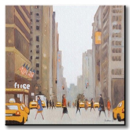 7th Avenue - New York - Obraz na płótnie 60x60 c zdjęcie 1