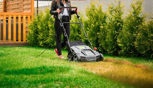 AERATOR ELEKTRYCZNY AERATOR WERTYKULATOR TRAWY 4W1 REGULACJA 50L KOSZ 2600W na Arena.pl