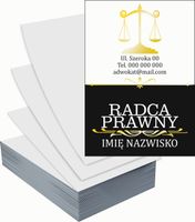 Ulotki A4 reklamowe firmowe 100szt projekt w cenie RADCA PRAWNY nazwisko