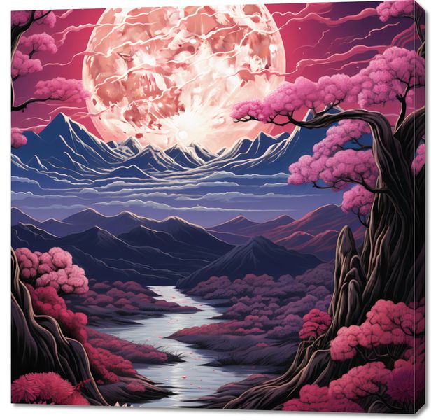 Obraz 100x100cm Różowa Kraina Marzeń zdjęcie 1