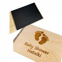 ALBUM DREWNIANY PERSONALIZOWANA OKŁADKA Z GRAWEREM PREZENT A4 20 PAMIĄTKA