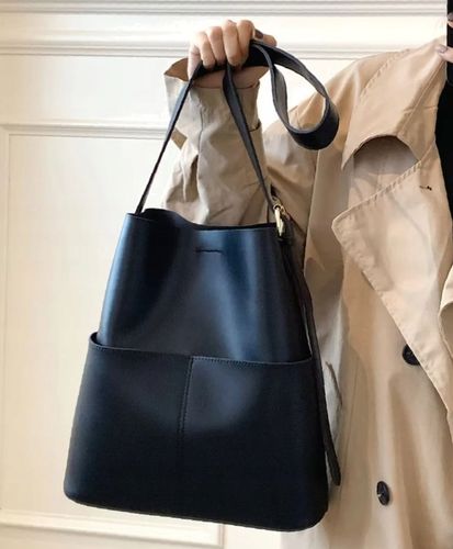 Torebka Damska CZARNA Torba na Ramię Pojemna Shopper Duża Eko Skóra Miejska na Arena.pl