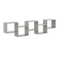 Półka ścienna, wisząca, regał, 186x18x44 cm, szary, mat | TYLETEGOTU