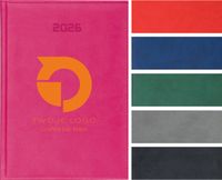 FIRMOWY KALENDARZ Z LOGO A4 2026 książkowy tygodniowy z grawerem 25 sztuk