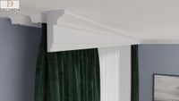 Listwa karniszowa DLK49 8cm x4,5cm maskownica szyny sztukateria XPS DECOREM