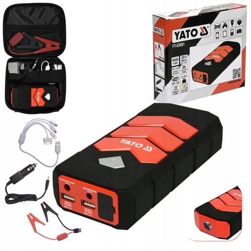 YATO URZĄDZENIE ROZRUCHOWE JUMP STARTER POWER BANK RESTARTER 9000mA na Arena.pl