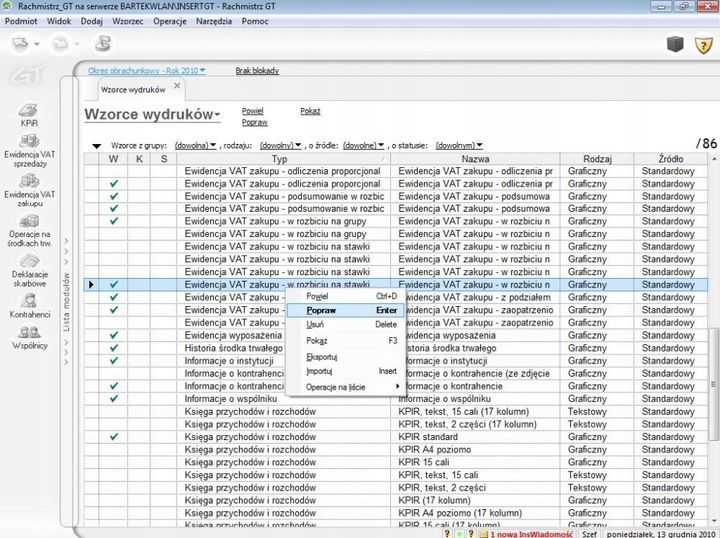 Program INSERT Rachmistrz GT zdjęcie 5
