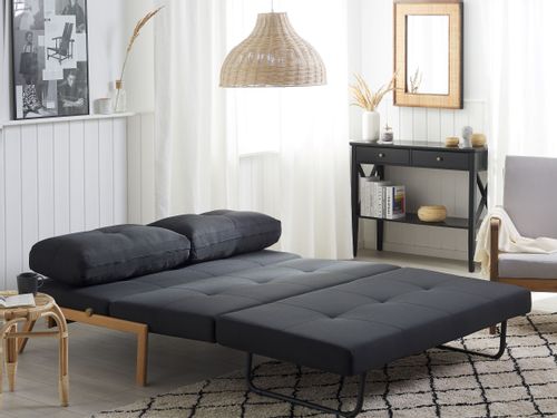 Sofa rozkładana czarna EDLAND na Arena.pl