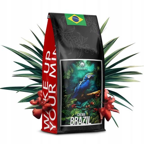 Kawa Ziarnista BRAZYLIA CREMA -ŚWIEŻO PALONA 1KG- Palarnia Blue Orca Coffee na Arena.pl