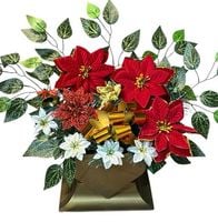 Stroik grób Boże narodzenie święta gwiazda sztuczna kompozycja STANPOL