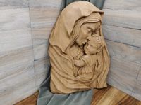 Obraz drewniany płaskorzeźba prezent Maryja Madonna i JEZUS 70