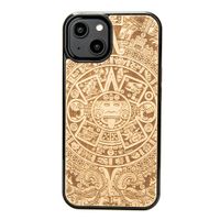 Drewniane Etui Bewood do iPhone 15 KALENDARZ AZTECKI ANIEGRE