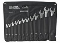 KOMPLET KLUCZY PŁASKO-OCZKOWYCH 12-SZTUKOWY 13-32MM PREMIUM - T 35D758