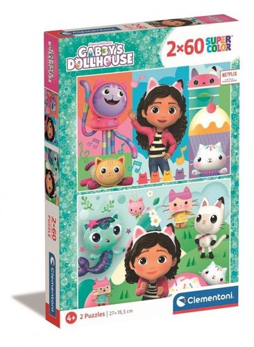 Puzzle 2X60 Elementów Koci Domek Gabi na Arena.pl