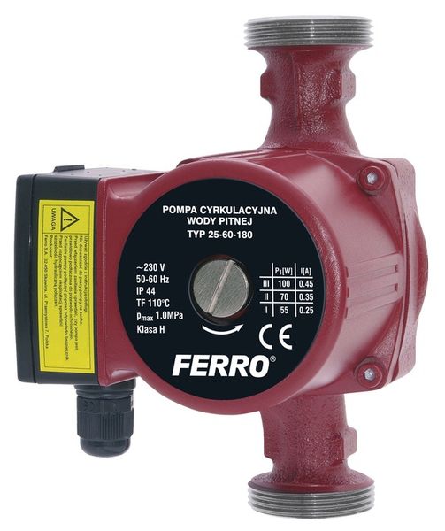 Pompa cyrkulacyjna Ferro 0202W 25-60 180 zdjęcie 1