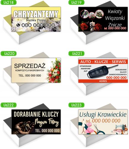 Wizytówki firmowe reklamowe 100szt różne wzory duży wybór FIRMA SPRZĄTAJĄCA na Arena.pl