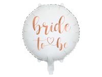 Balon foliowy okrągły Bride to Be biały wieczór panieński 45 cm