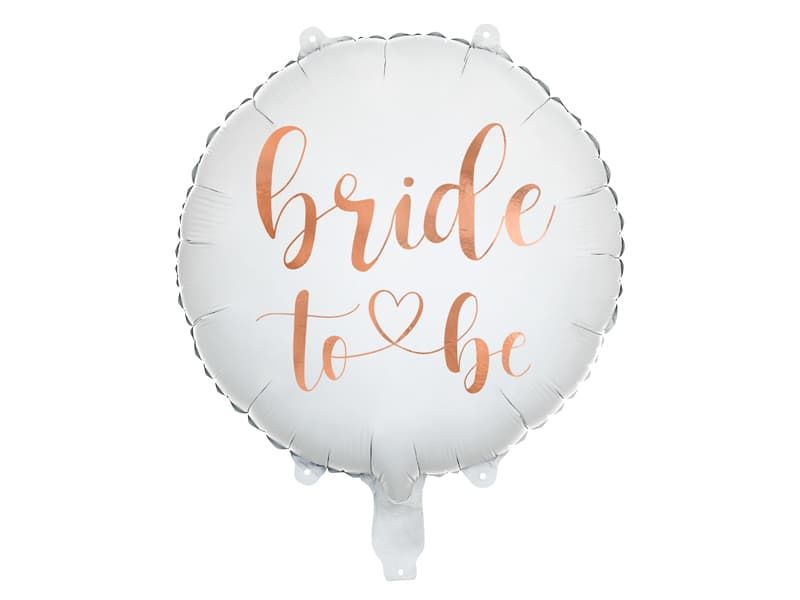 Balon foliowy okrągły Bride to Be biały wieczór panieński 45 cm zdjęcie 1