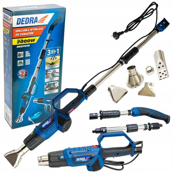 DEDRA OPALARKA PALNIK WYPALARKA DO CHWASTÓW 2000W 3W1 CHWASTOWNIK 3w1 zdjęcie 7