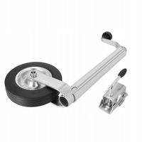 ZESTAW: Koło podporowe 200kg ⌀ 48 kółko manewrowe przyczepy + obejma ⌀ 48