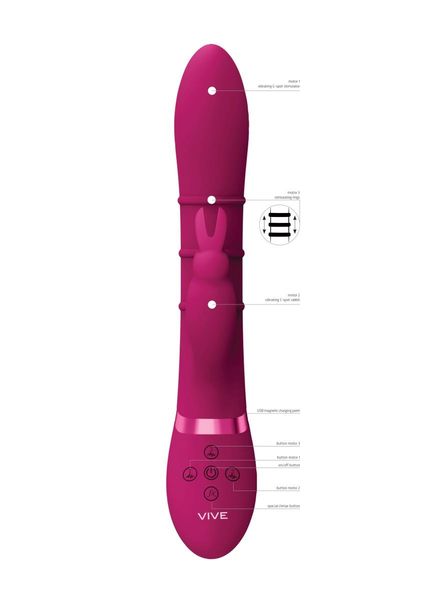 Stimulating Rings, Vibrating G-Spot Rabbit - Pink zdjęcie 8