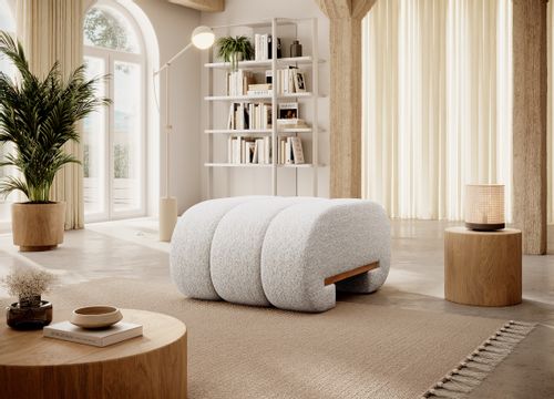 Nowoczesny zestaw Sofa 2os + Fotel + pufa MONA na Arena.pl