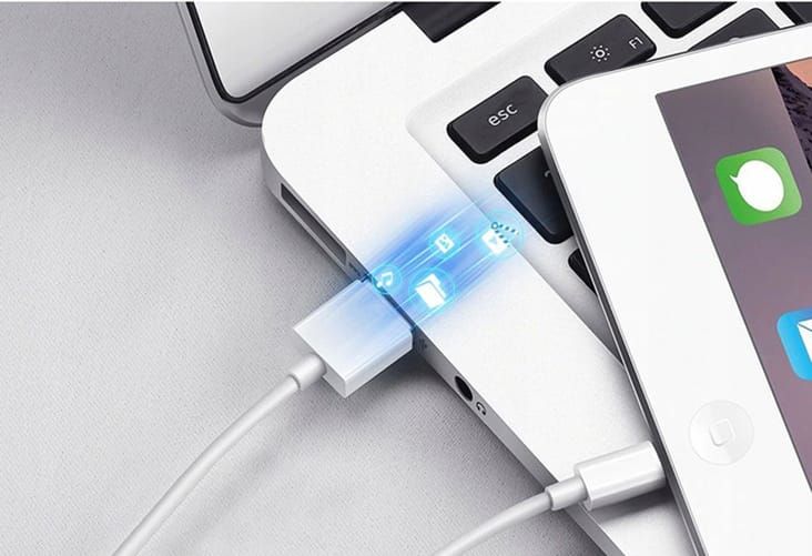 Kabel USB - micro USB TYP B uniwersalny 1m biały zdjęcie 3