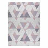 RUG/LU/VINEA/GEOMETRIC2/CREAM+POWDERPINK/80x150
