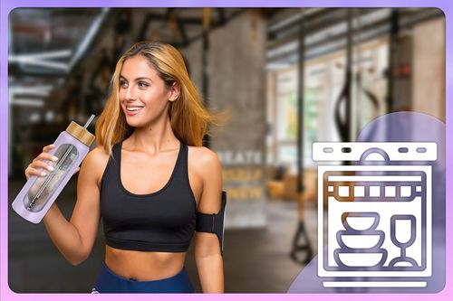 BUTELKA SZKLANA NA WODĘ NAPOJE ZE SŁOMKĄ SITKIEM SZCZELNA DUŻA BIDON 1,2L na Arena.pl