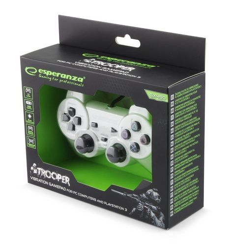 GAMEPAD PS3/PC USB TROOPER BIAŁO/CZARNY na Arena.pl