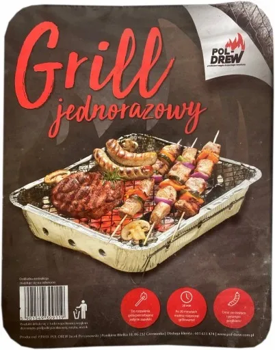 Grill węglowy Pol-Drew 30 x 20 cm zdjęcie 1