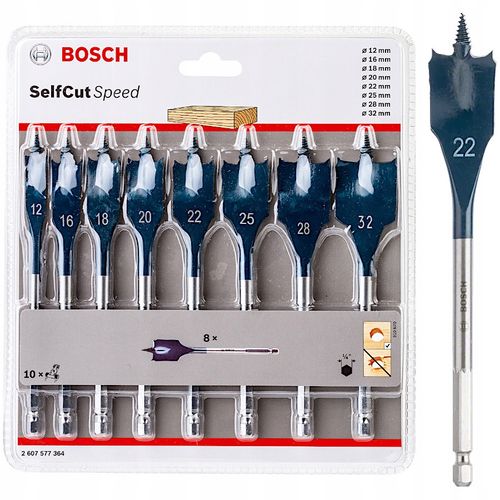 BOSCH 8 WIERTEŁ DO DREWNA SELF CUT na Arena.pl